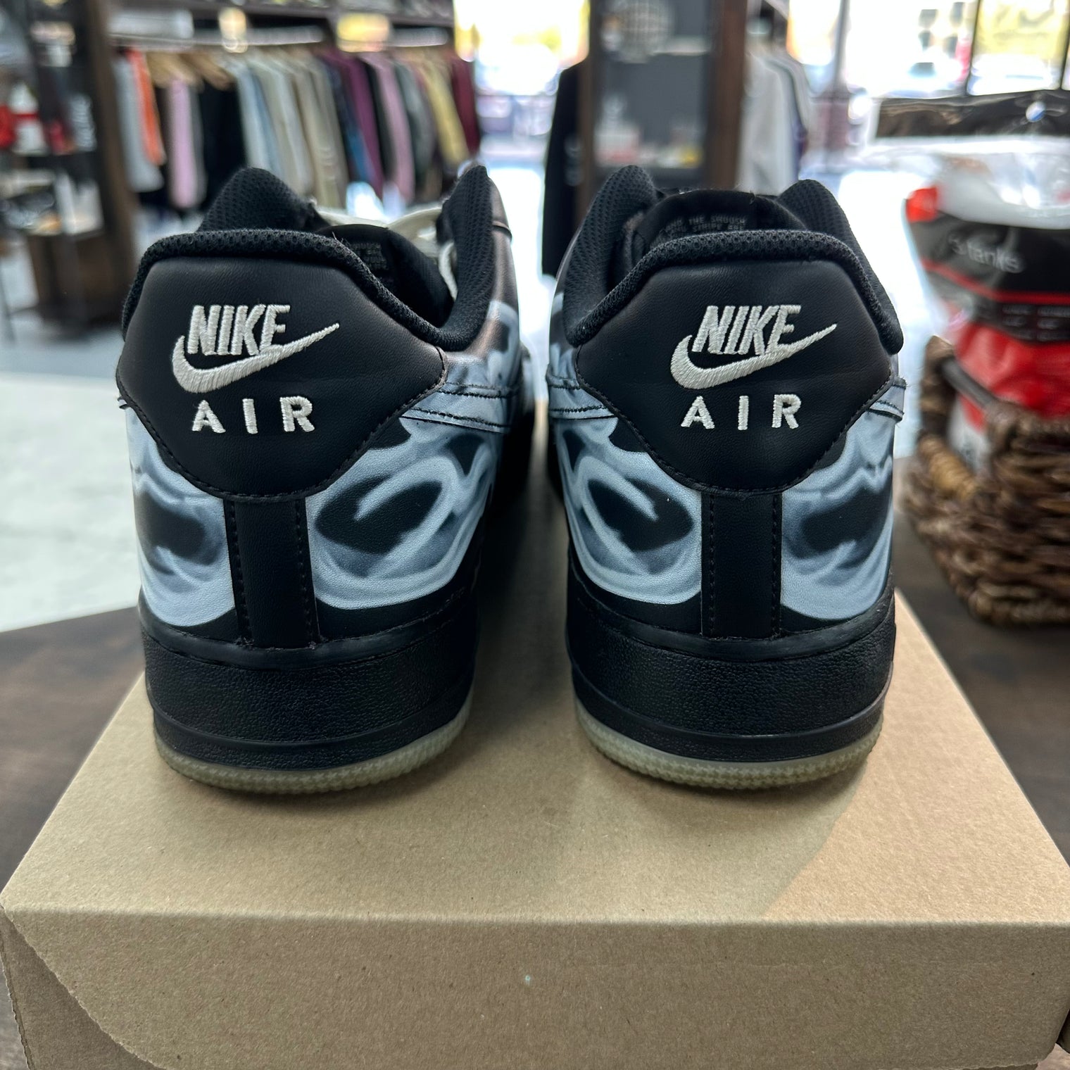 Black Skeleton Air Force 1 Low (USED, No Box)