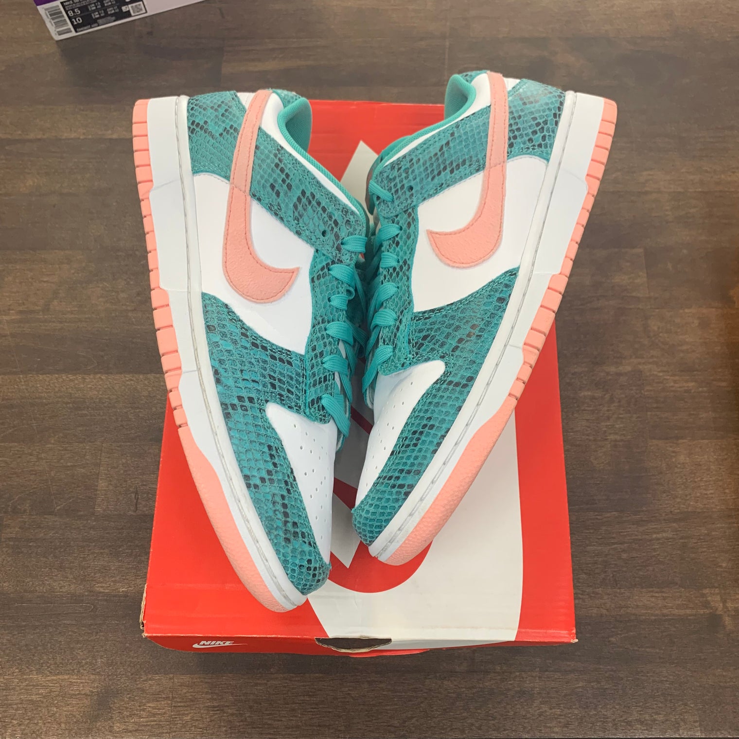 Teal Snake Dunk Low (USED)