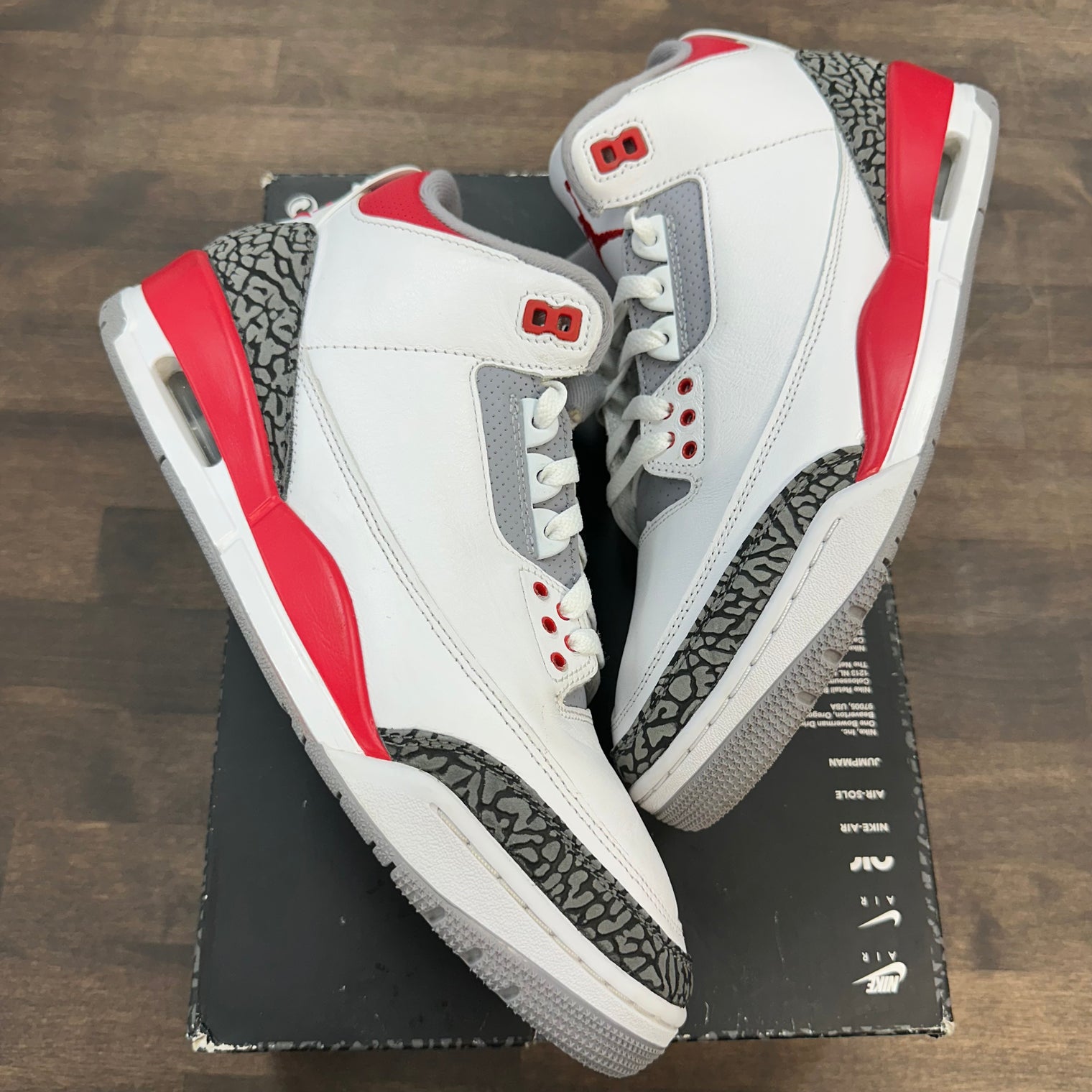 Fire Red Jordan 3 (USED, No Box Top)