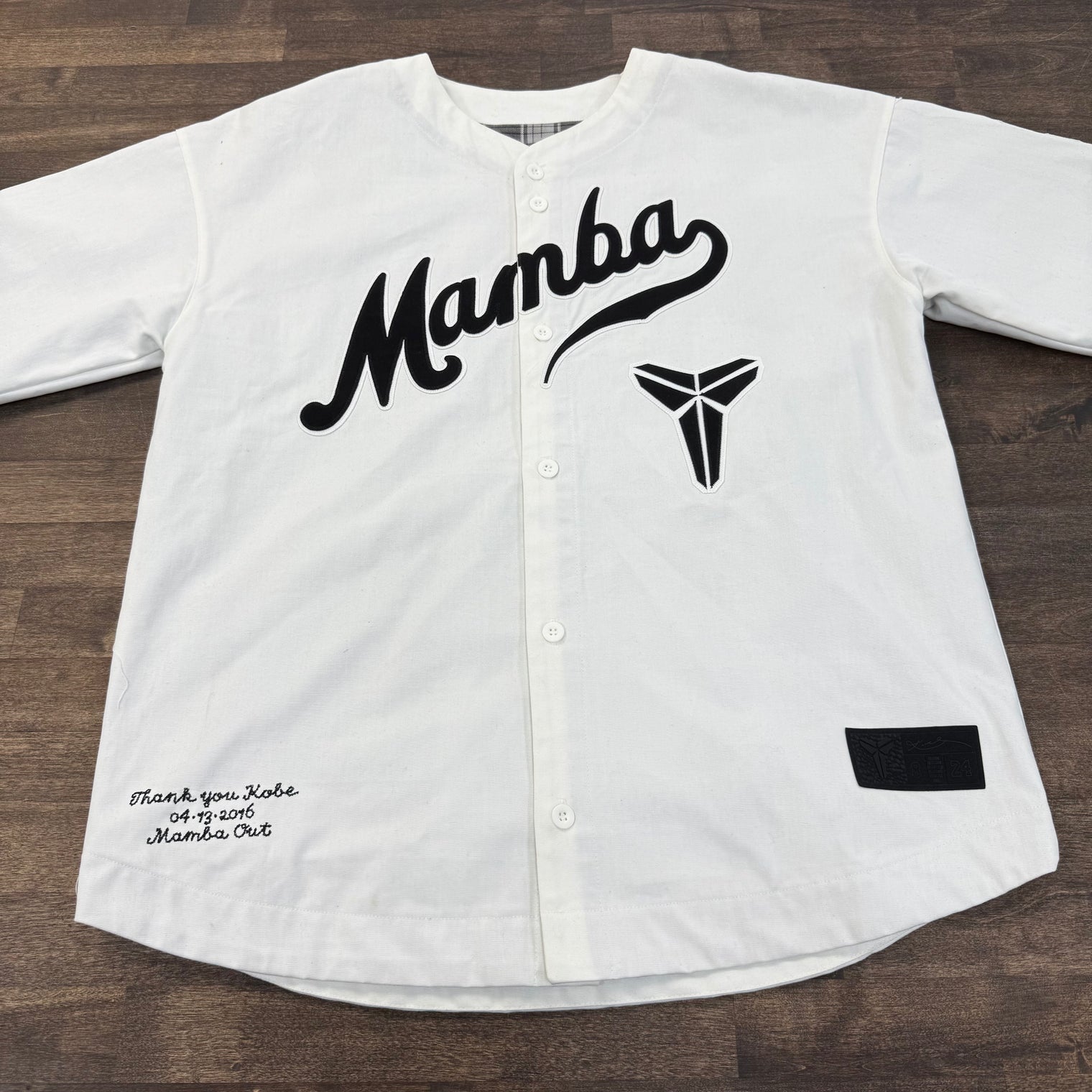 Kobe Mamba Baseball Jersey White (USED)