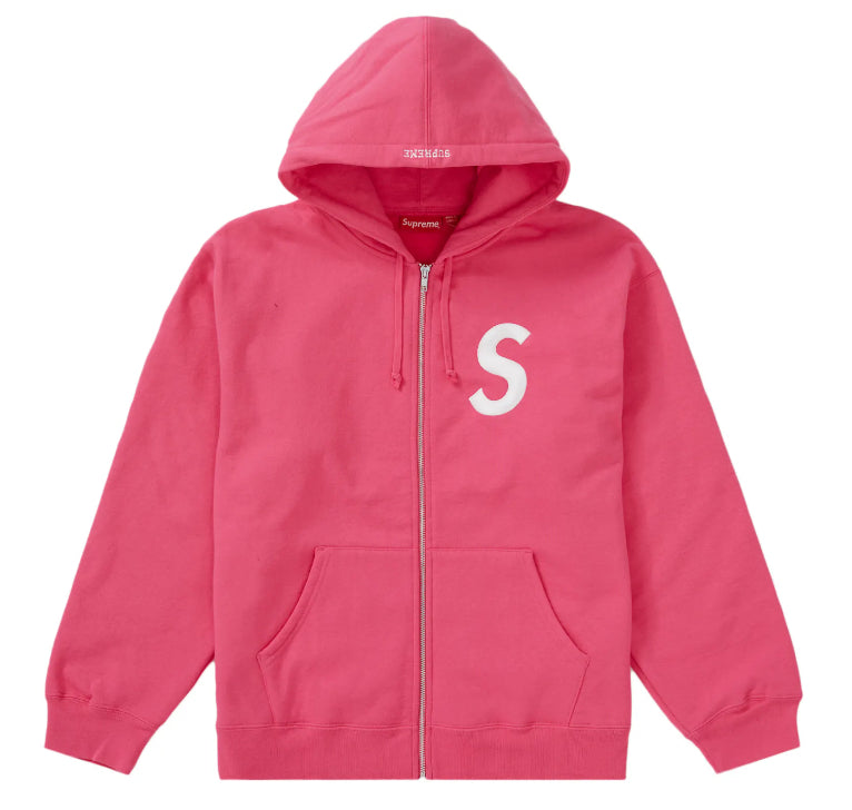 Supreme S Logo Zip Jacket Magenta Pink