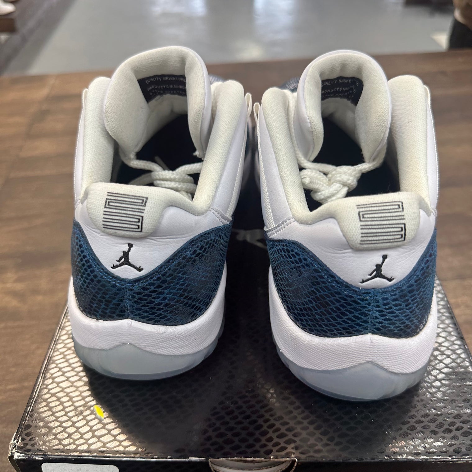 Navy Snakeskin Jordan 11 Low (USED)