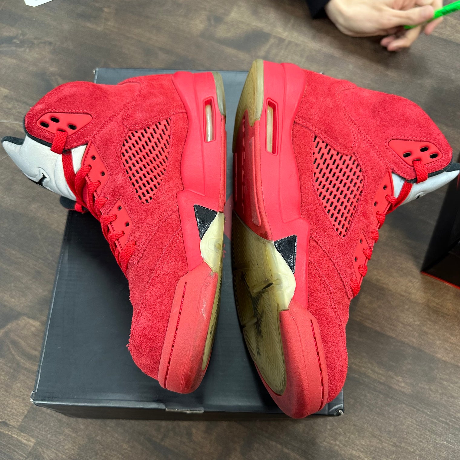 Red Suede Jordan 5 (USED)