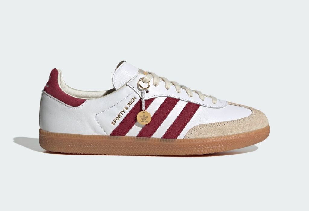 Sporty & Rich Adidas Samba OG Low Burgundy/White