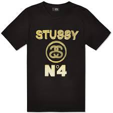 Stussy No.4 Gold Tee Black