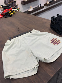 Eric Emanuel Burgundy Gold Mesh Shorts (USED)