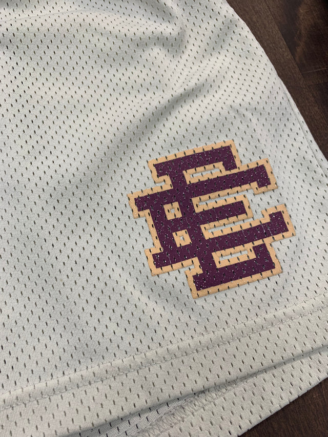 Eric Emanuel Burgundy Gold Mesh Shorts (USED)