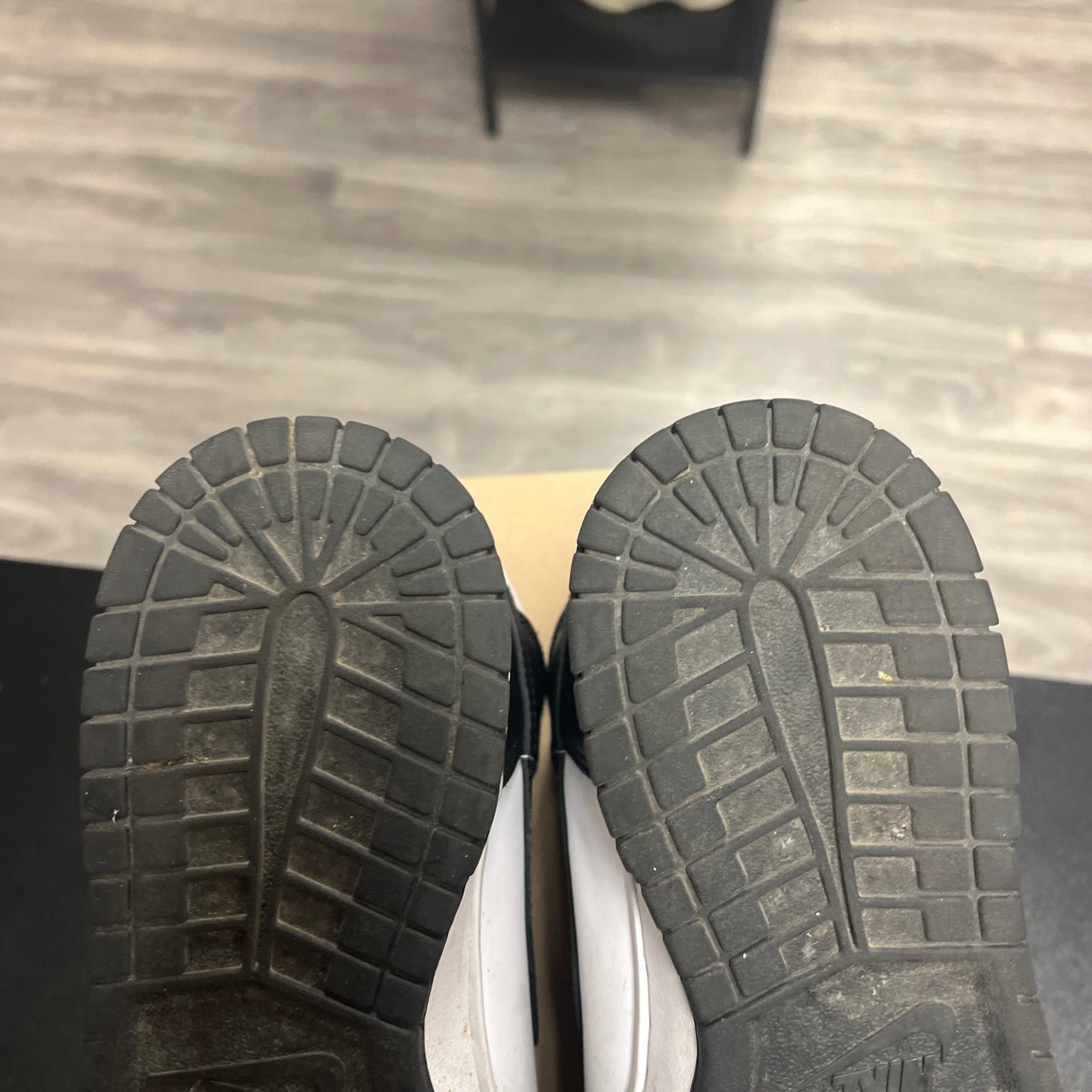 Black White Dunk High (USED, no box)