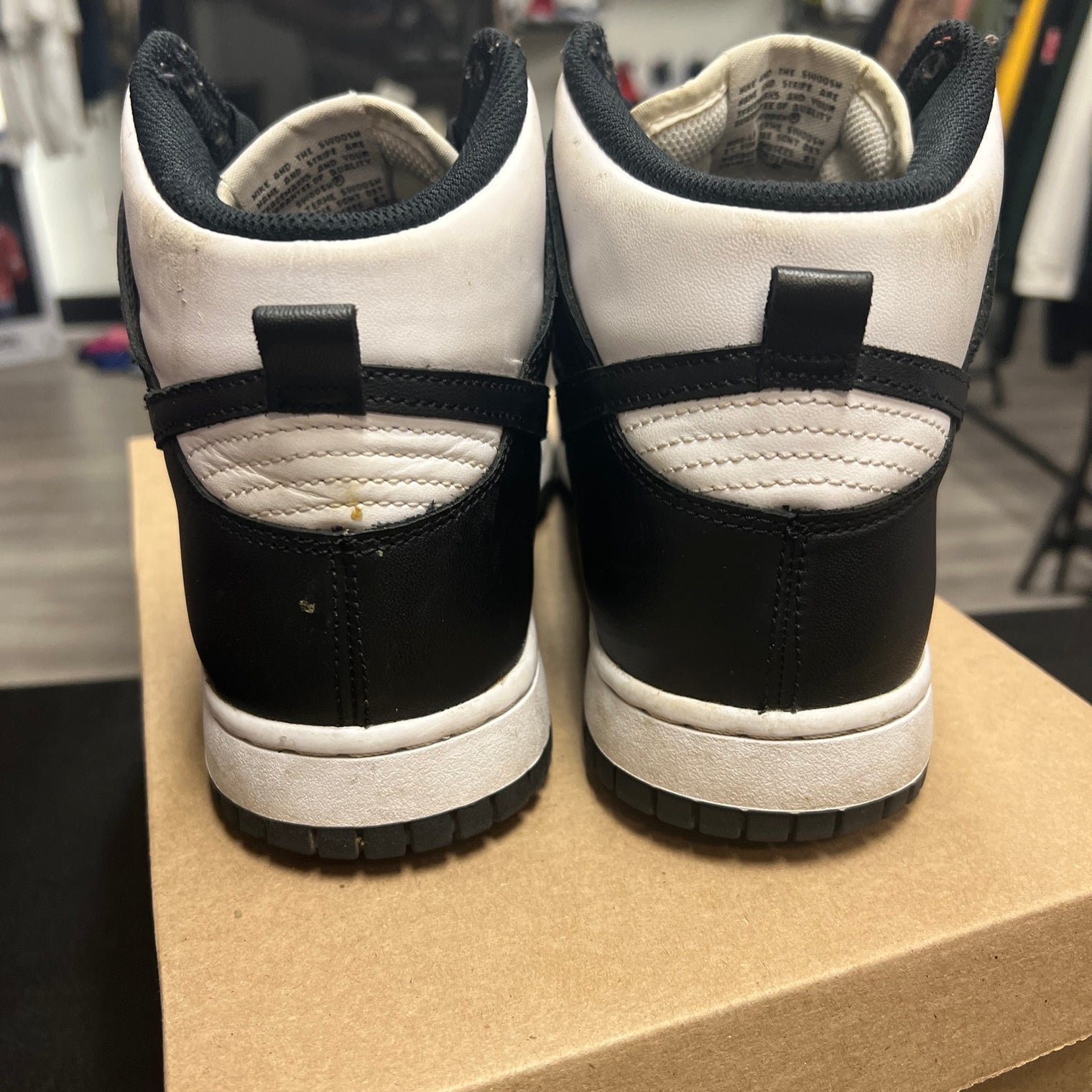 Black White Dunk High (USED, no box)