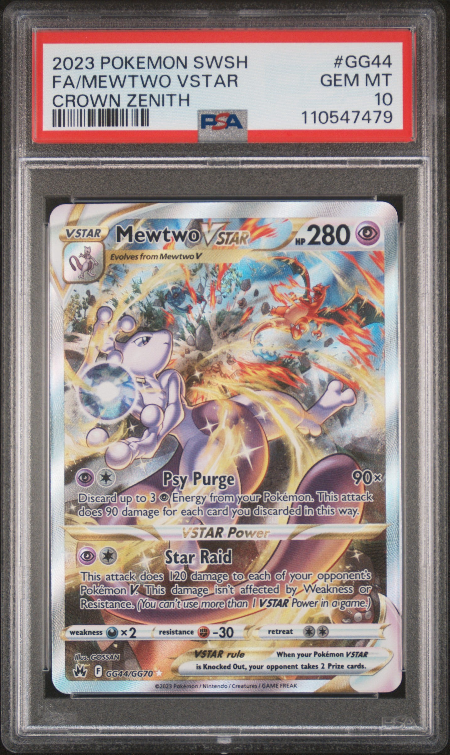 PSA 10 | Pokemon TCG Mewtwo VSTAR #GG44/GG70 Crown Zenith
