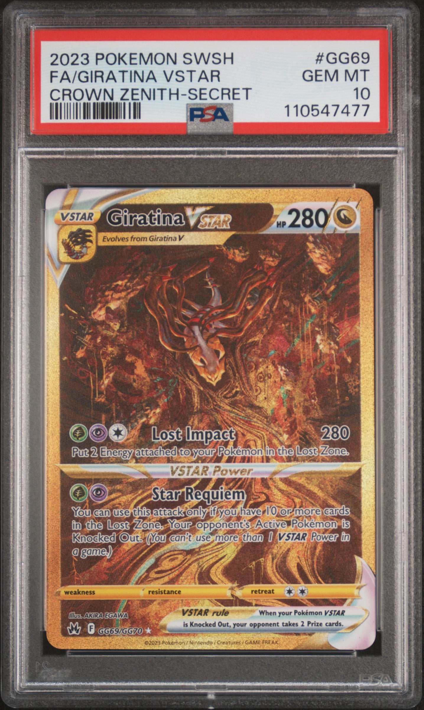 PSA 10 | Pokemon TCG Giratina VSTAR #GG69/GG70 Crown Zenith