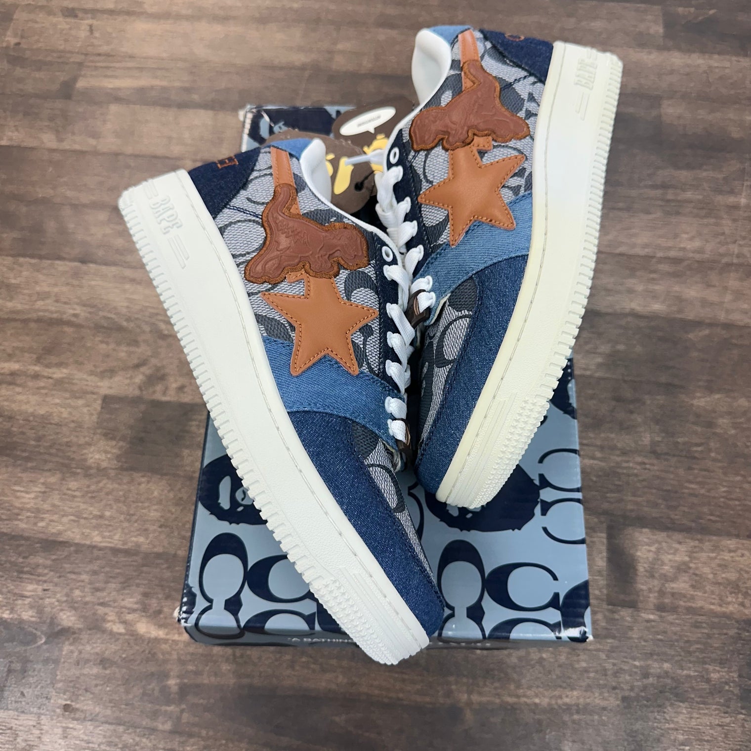 A Bathing Ape Bapesta Low Coach Blue