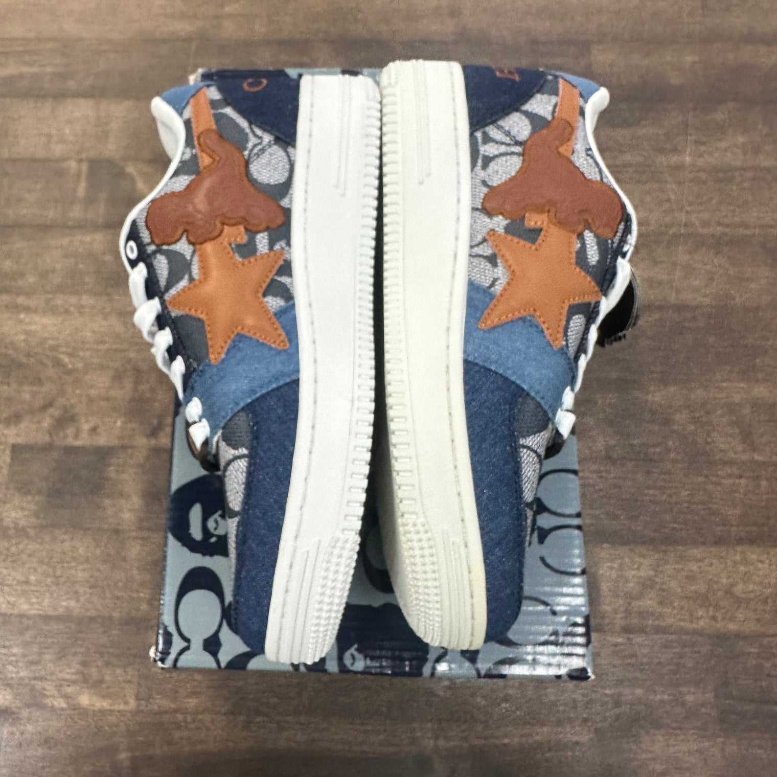 A Bathing Ape Bapesta Low Coach Blue