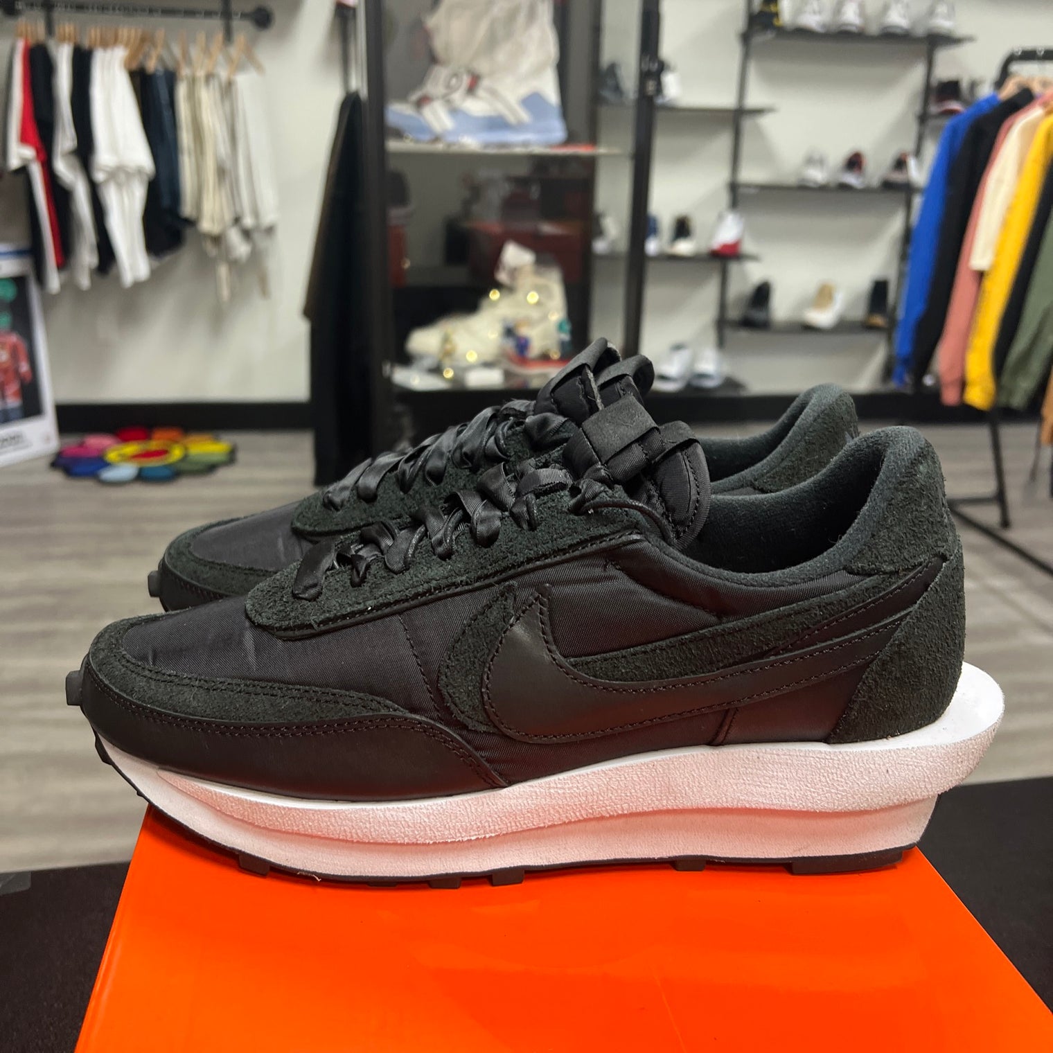 Nike Sacai LDwaffle Black Nylon (Used)