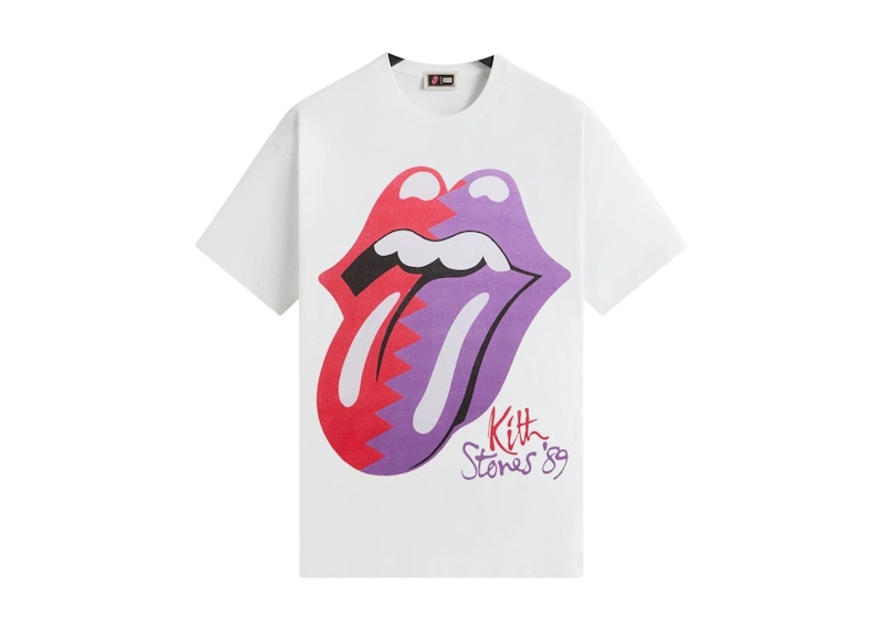 Kith x The Rolling Stones 1989 Tongue Vintage Tee White