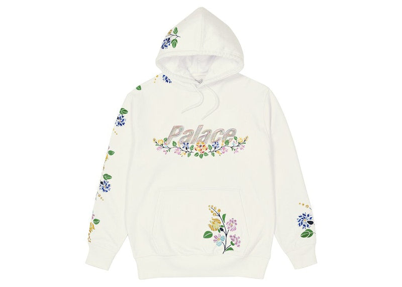 Palace Flower Stitch Hood White
