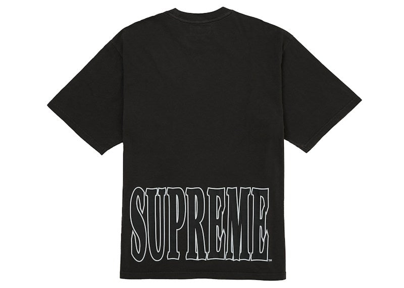 Supreme Cracked Stretch S/S Top Washed Black