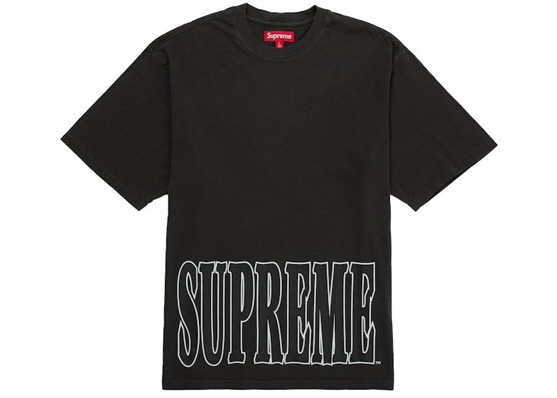 Supreme Cracked Stretch S/S Top Washed Black