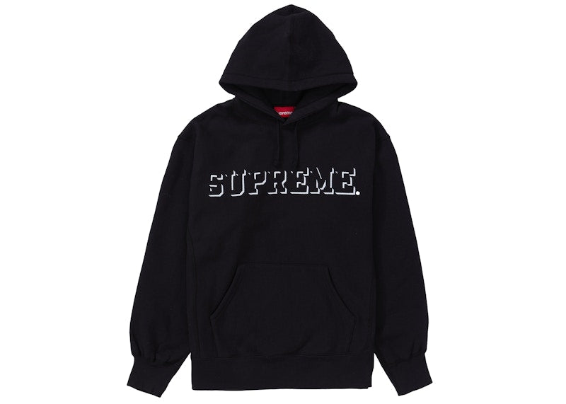 Supreme Drop Shadow Hooded Sweatshirt Black