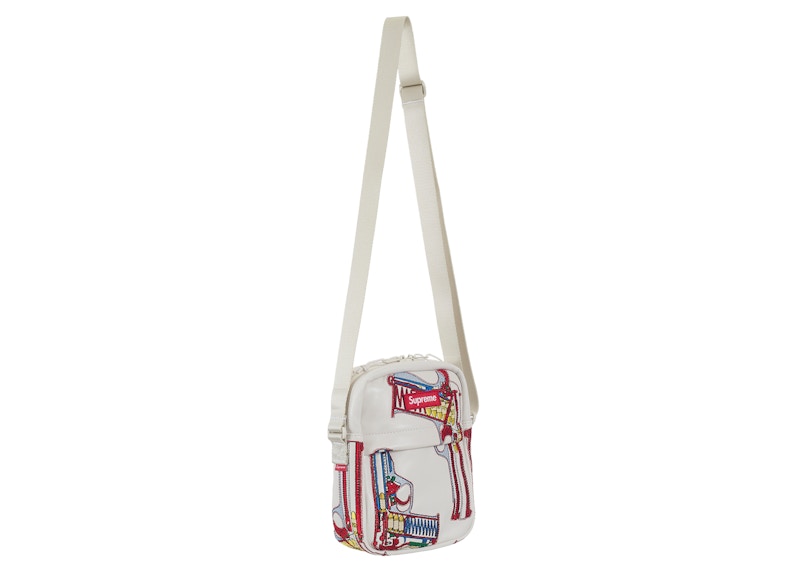 Supreme Guns Embroidered Leather Shoulder Bag White - Stockx_View_03