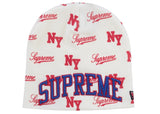 Supreme New Era Monogram Beanie White