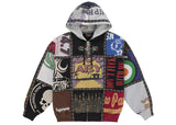 Supreme Number (N)ine Patchwork Zip Up Hooded Sweatshirt Multicolor