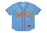 Supreme Old English Baseball Jersey Light Blue