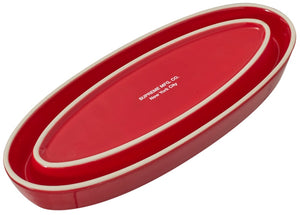 Supreme Oval Tray Red