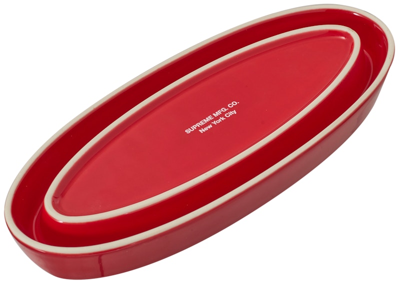Supreme Oval Tray Red