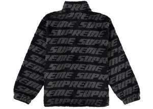 Supreme Repeat Jacquard Fleece Jacket Black