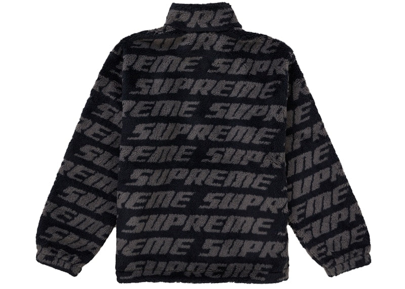 Supreme Repeat Jacquard Fleece Jacket Black