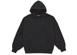 Supreme Satin Appliqué Hooded Sweatshirt (FW25) Black