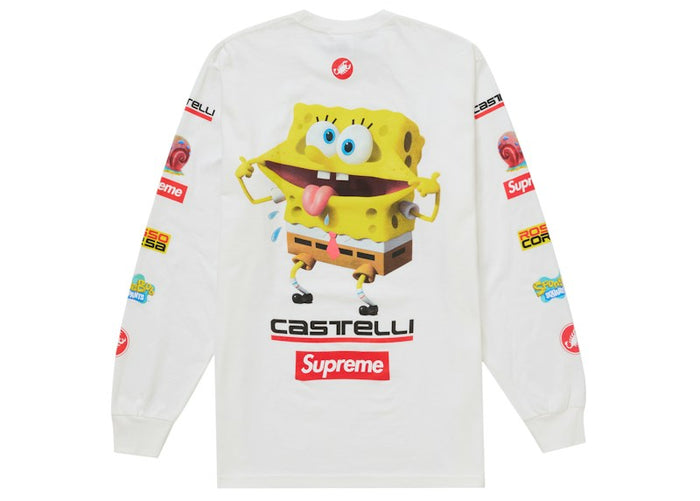 Supreme SpongeBob/Castelli Racing L/S Tee White