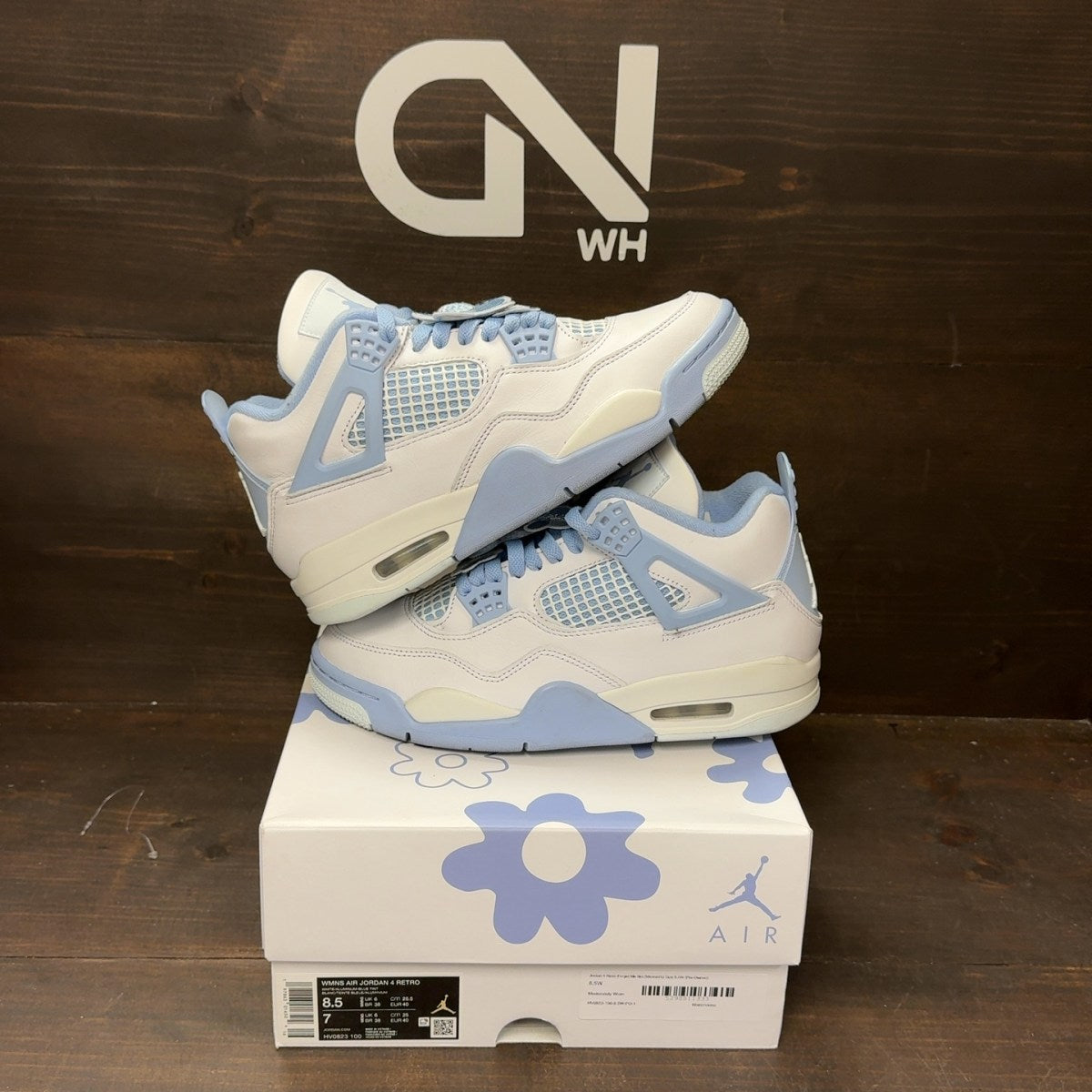 Jordan 4 Retro Forget Me Not (Women's) - Image 1