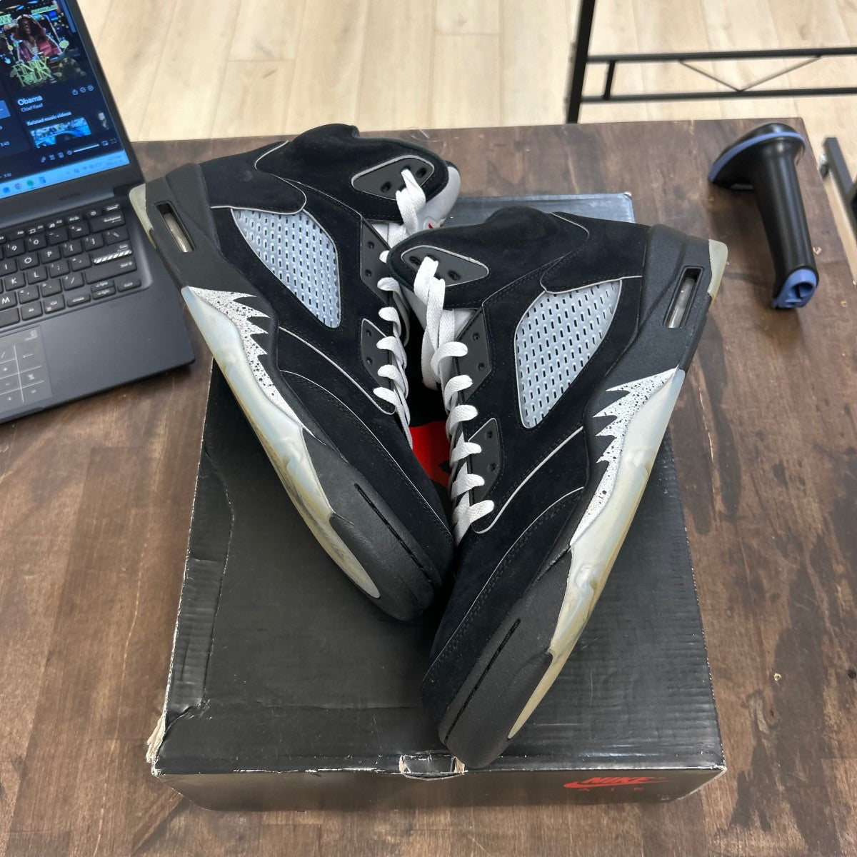 Jordan 5 Retro OG Black Metallic Reimagined - Image 1