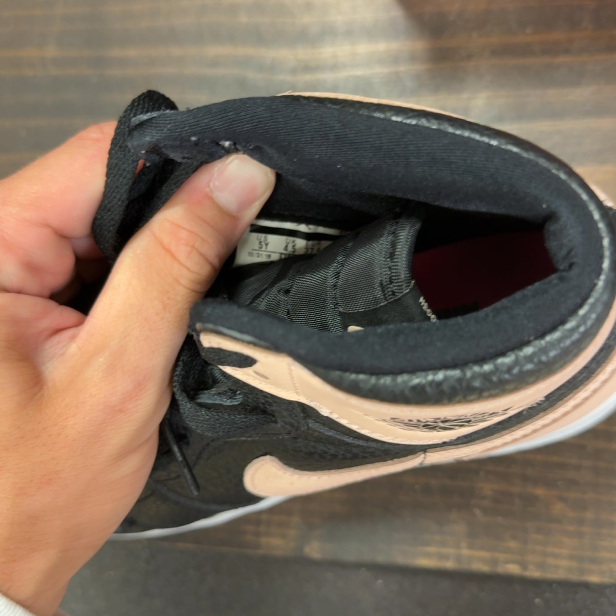 Jordan 1 Retro High Black Crimson Tint (GS) - Image 7