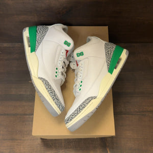 Jordan 3 Retro Lucky Green (Women's) Size 9W (Pre-Owned) - Image 2
