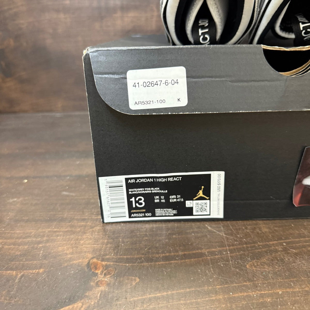 Jordan 1 High React Grey Fog - Image 6