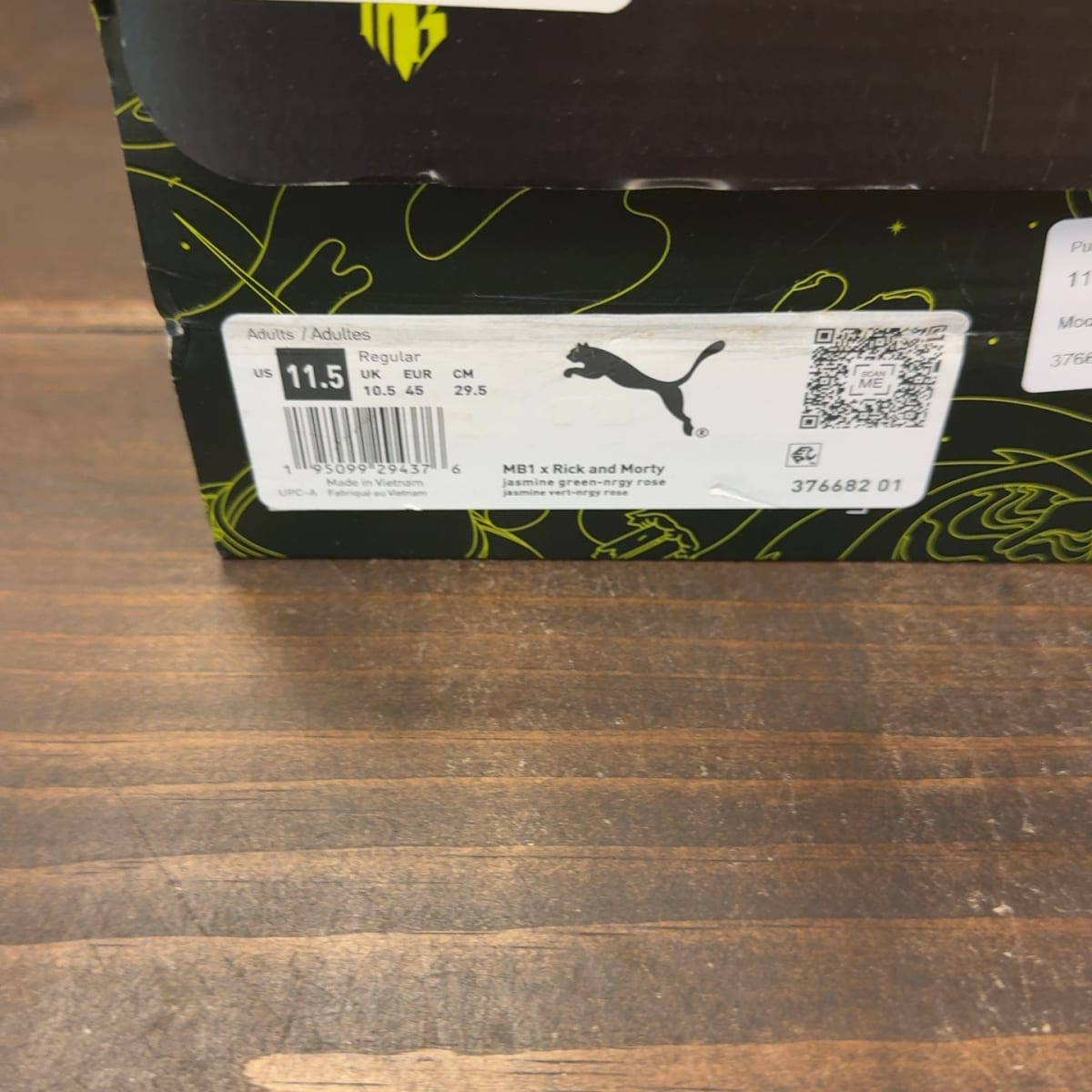 Puma LaMelo Ball MB.01 Rick and Morty Size 11.5 (Pre-Owned) - aux