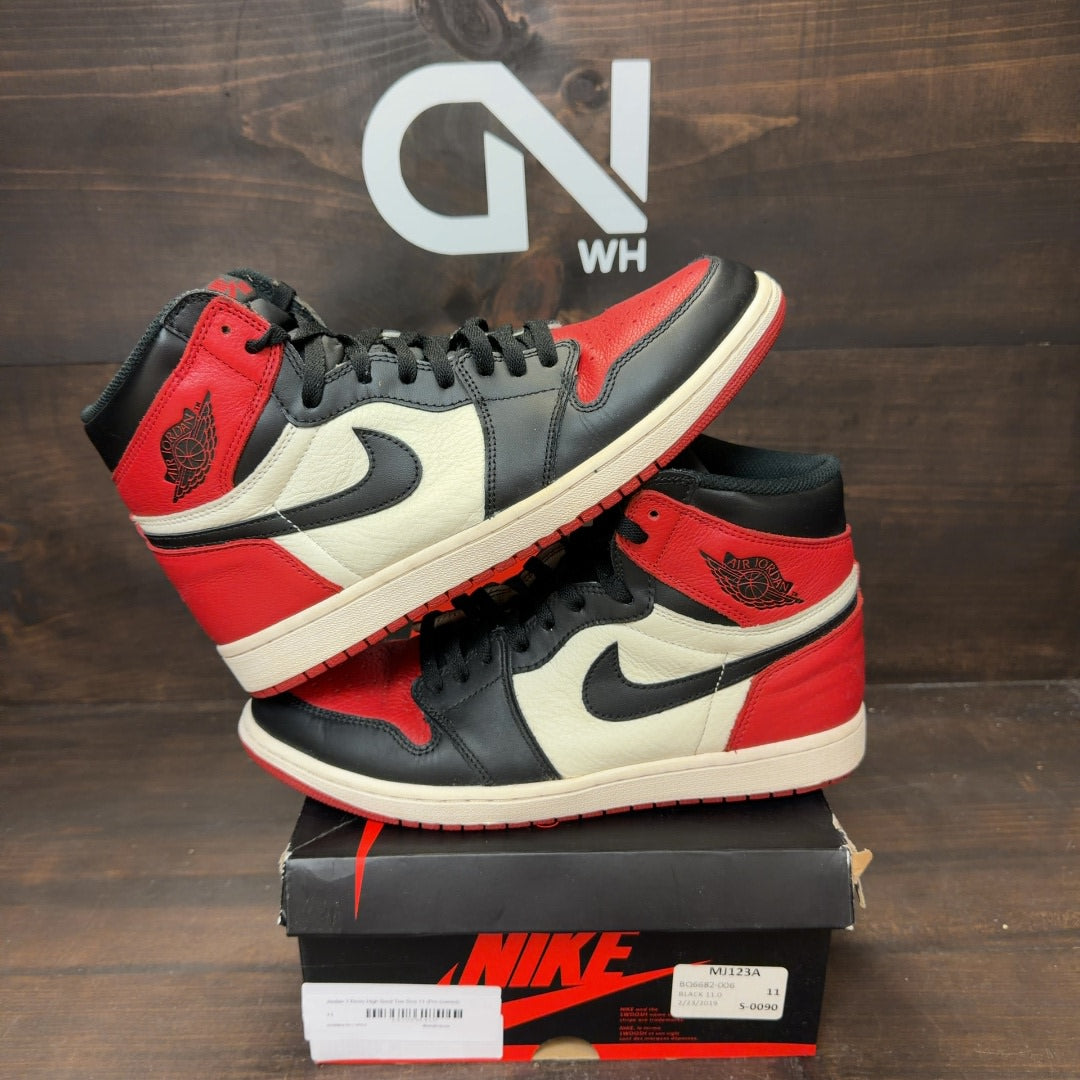 Jordan 1 Retro High Bred Toe Size 11 (Pre-Owned) - Image 1
