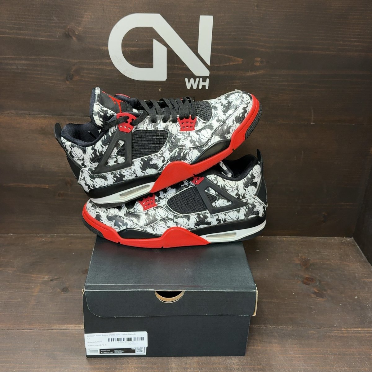 Jordan 4 Retro Tattoo (2018) Size 12 (Pre-Owned) - front