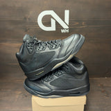Jordan 5 Retro Premium Triple Black Size 9.5 (Pre-Owned) - Image 1