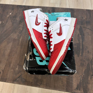 Nike SB Dunk Low Supreme Jewel Swoosh Red - Image 1