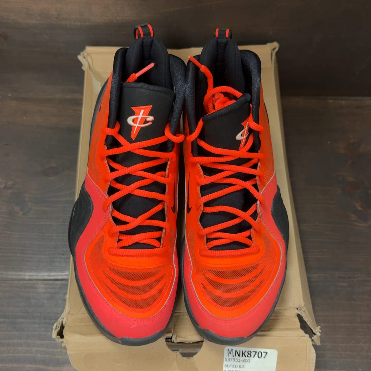 Nike Penny V Crimson Sunburst Size 8.5 (Pre-Owned) - tag