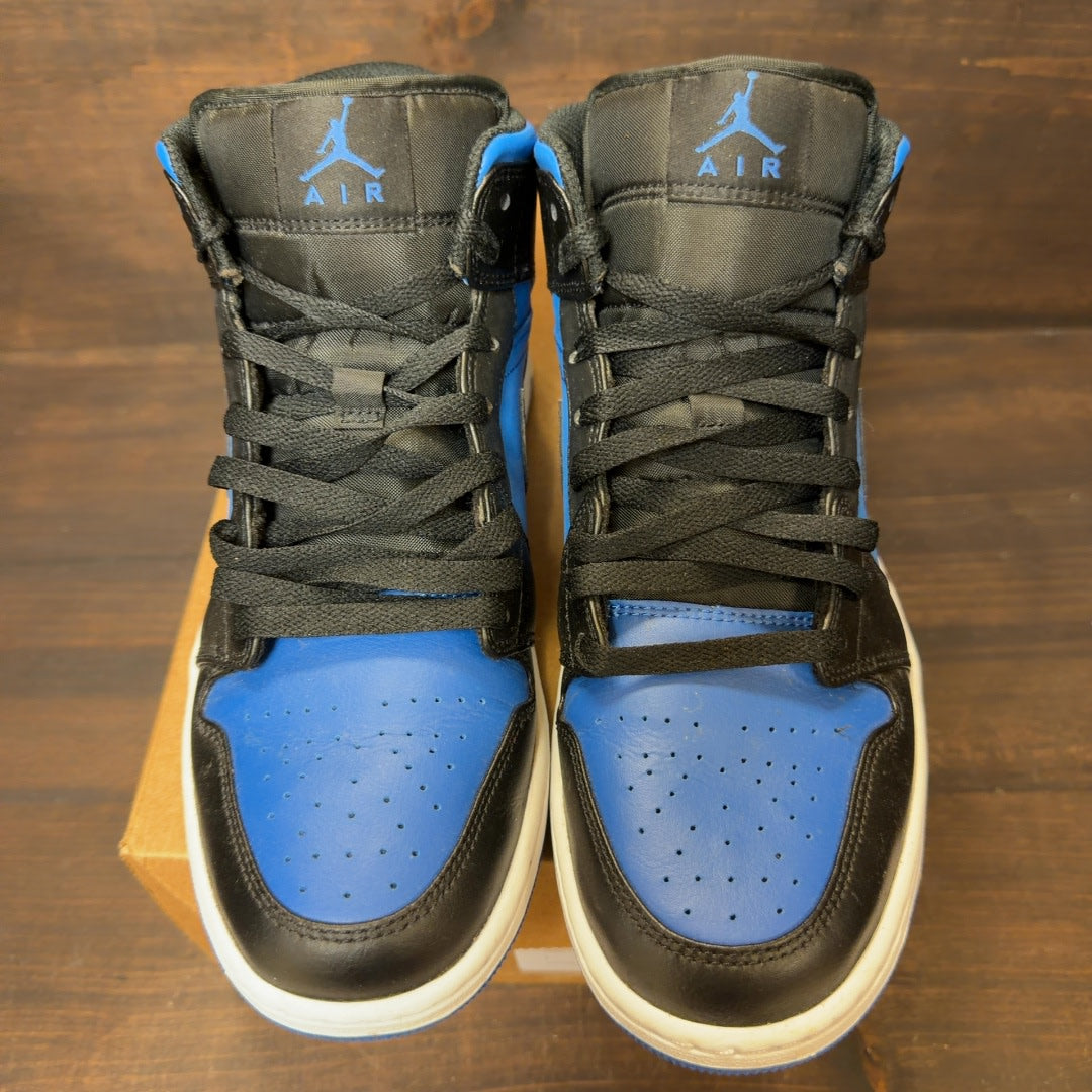 Jordan 1 Mid Black Royal Blue Size 9 (Pre-Owned) - Image 3