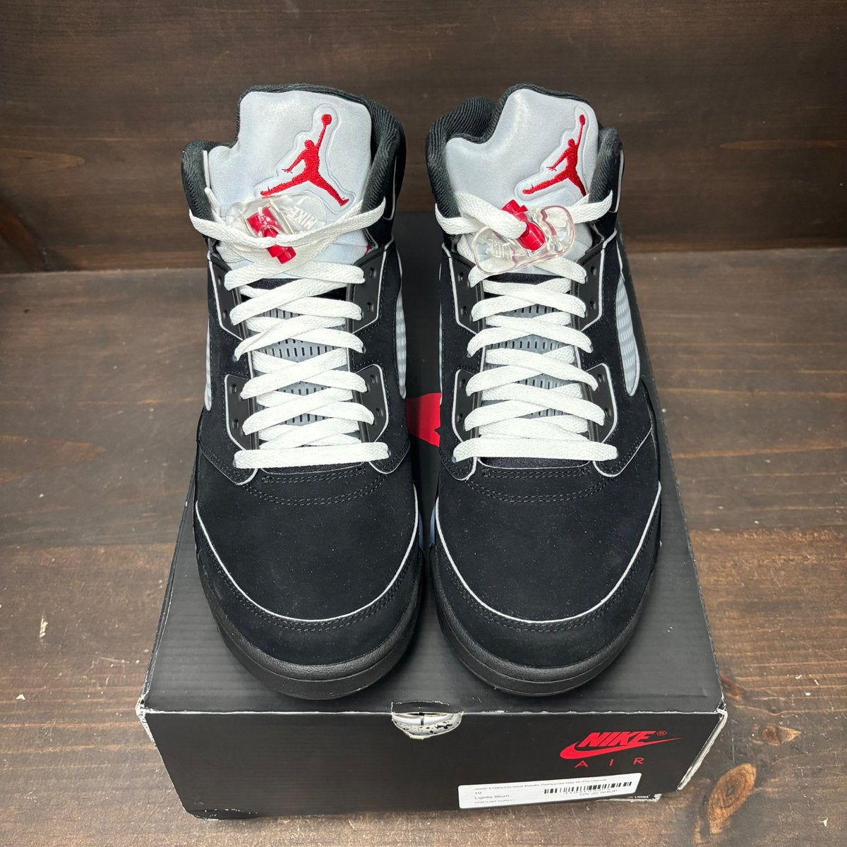 Jordan 5 Retro OG Black Metallic Reimagined Size 10 (Pre-Owned) - side