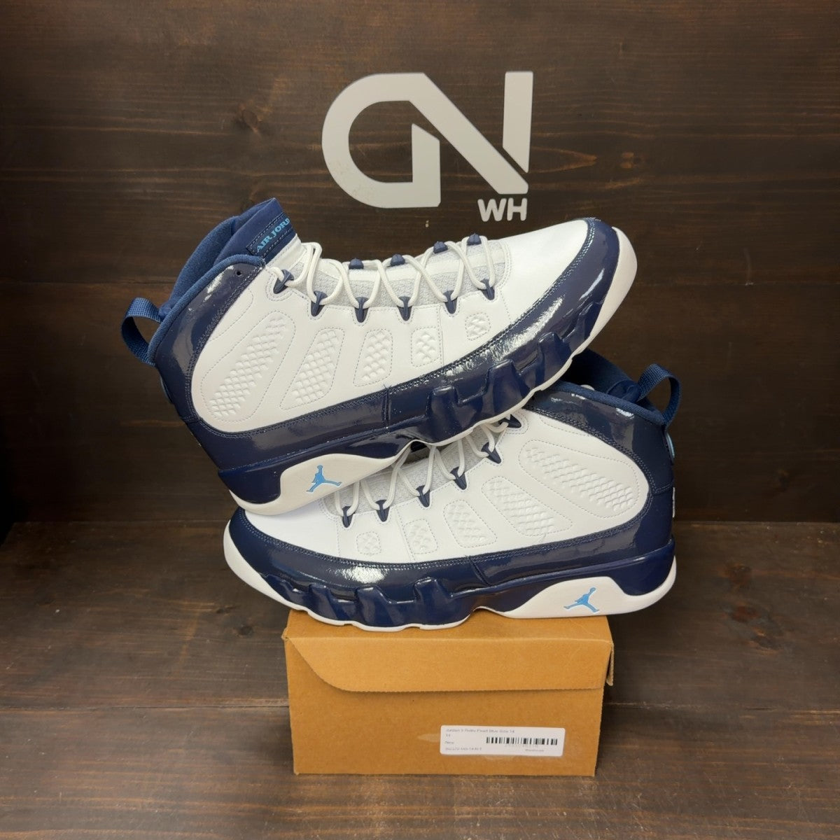 Jordan 9 Retro Pearl Blue Size 14 - Image 1