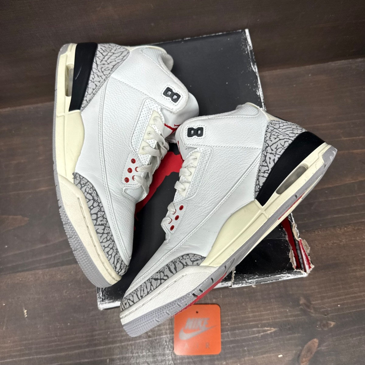 Jordan 3 Retro White Cement Reimagined Size 9.5 (Pre-Owned)