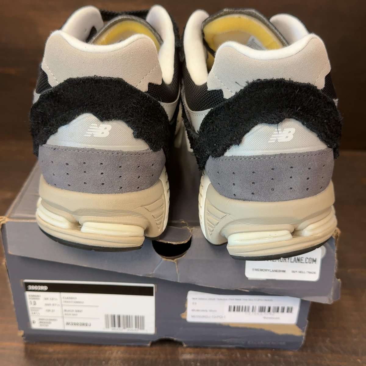 New Balance 2002R Protection Pack Black Grey Size 13 (Pre-Owned) - aux