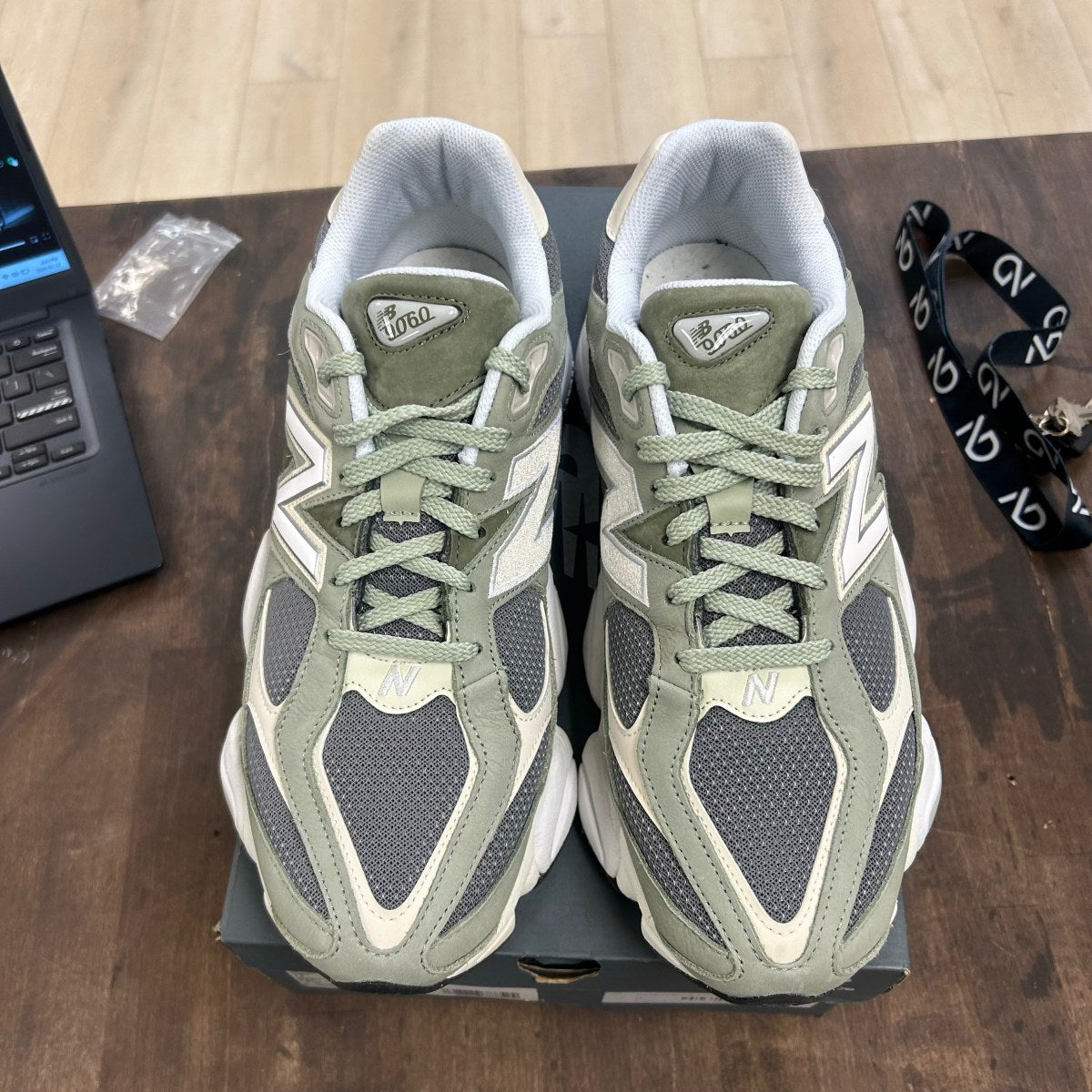 New Balance 9060 Fall Suedes Pack Olive Size 13 (Pre-Owned) - Image 2